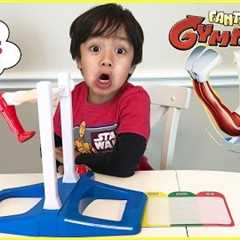 Fantastic Gymnastic Challenge! Family Fun Games for Kids! Egg Surprise Toys Extreme Warhead Candy